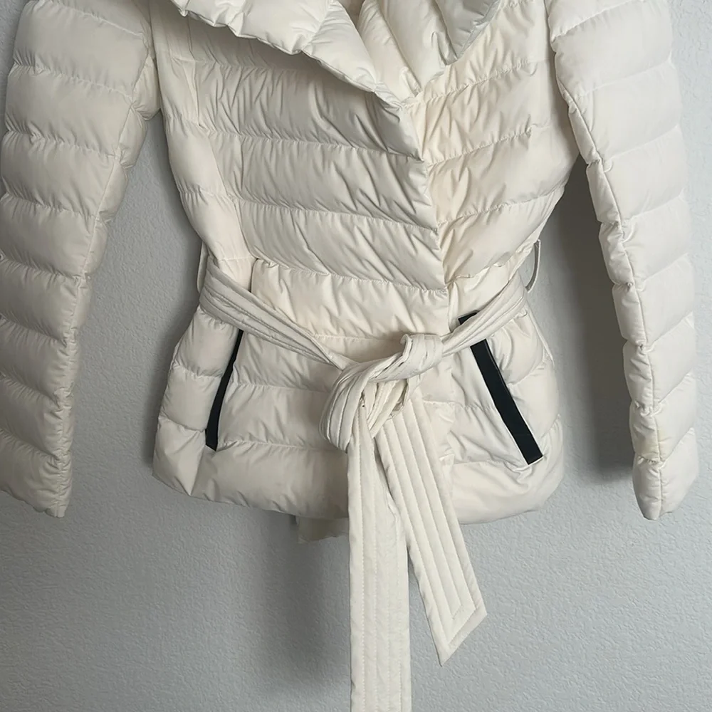 GORGEOUS MACKAGE goose down white wrap jacket S - Picture 9 of 17